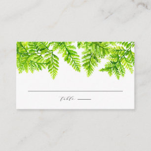 Carte De Placement Aquarelle Chartreuse Ferme verte Feuille Garland