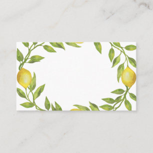 Carte De Placement Aquarelle Citron vert Mariage de couronnes