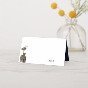 Carte De Placement Aquarelle de mer Marine Mariage bleu