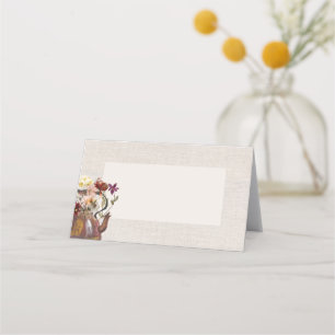 Carte De Placement Aquarelle Floral Tea Party Douche vierge