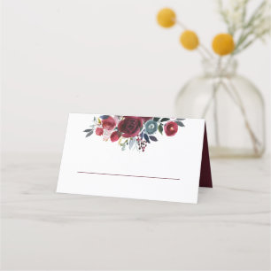 Carte De Placement Aquarelle Florale Bourgogne