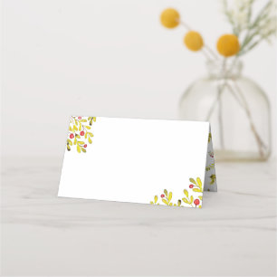 Carte De Placement Aquarelle Holiday Holly Fêtes