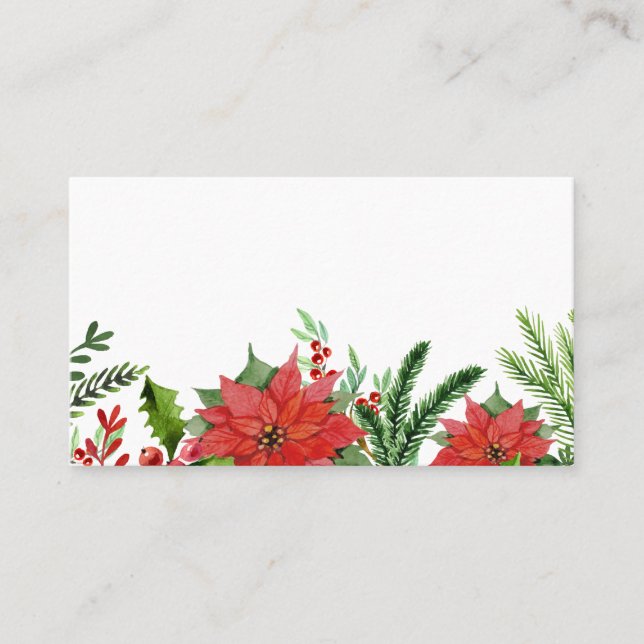 Carte De Placement Aquarelle Holly Folial Folid | Vacances (Devant)