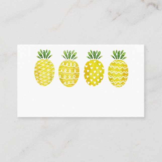Carte De Placement Aquarelle mignonne Ananas Mix Motif été (Devant)