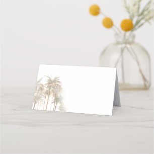 Carte De Placement Aquarelle Palm Trees Mariage