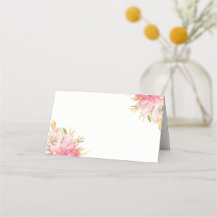 Carte De Placement Aquarelle rustique du désert Succulents