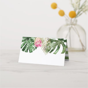 Carte De Placement Aquarelle tropicale