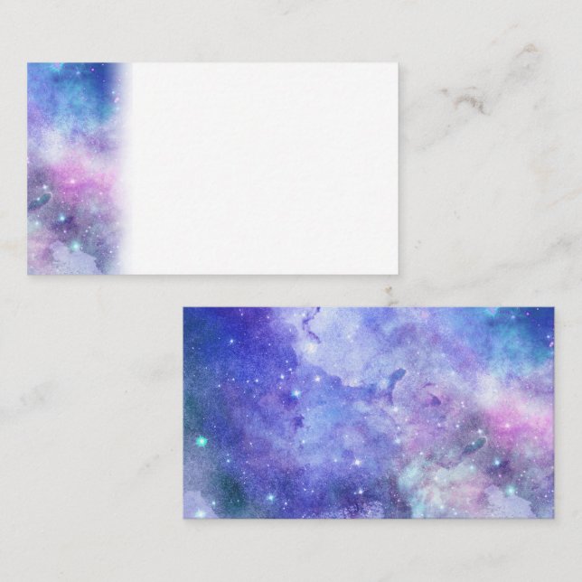 Carte De Placement Aquarelle violette étoile Sky Space Lover Galaxy (Devant / Derrière)