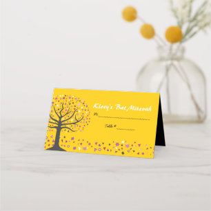 Carte De Placement ARBRE ABSTRAIT DE VIE Bat mitzvah Siège Escort