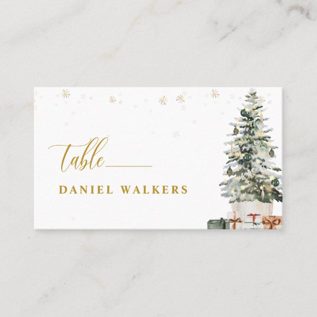 Carte De Placement Arbre de Noël Appartement de Mariage (Devant)