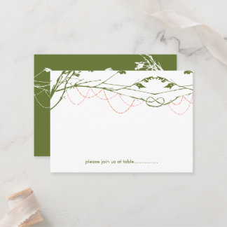 Carte De Placement Arbres d'amour noués Branches nues Mariage simple