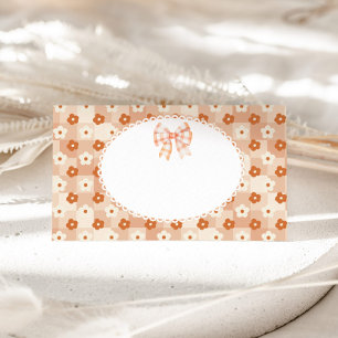 Carte De Placement Arc à dentelle fleurie vintage Cutie tarte à tarte