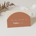 Carte De Placement Arc de terre minimaliste Élégant Mariage officiel<br><div class="desc">Cette carte de place minimaliste en arche de terre cuite et élégante mariage est parfaite pour un mariage rustique. Le design comporte une belle police pour embellir votre événement.</div>