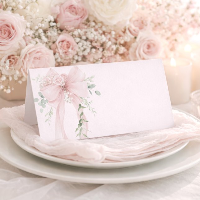 Carte De Placement Arc en verdure neutre Bébé en fleurs (Créateur téléchargé)