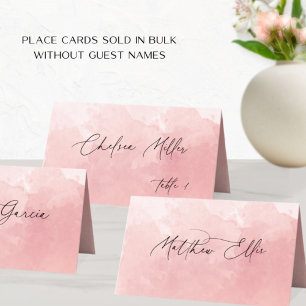 Carte De Placement Arrière - plan d'aquarelle rose vif unique