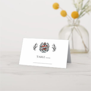 Carte De Placement Autocollant de tatouage coeur d'amour véritable ca