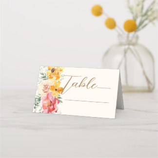 Carte De Placement Automne automne mariage floral