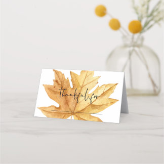 Carte De Placement Automne Feuilles Automne Thanksgiving Friendsgivin