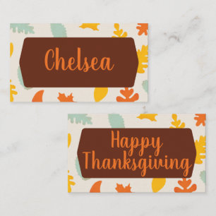 Carte De Placement Automne quitte Thankesgiving