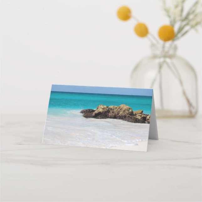 Carte De Placement Azure Ocean Sandy Beach Photo (Devant)