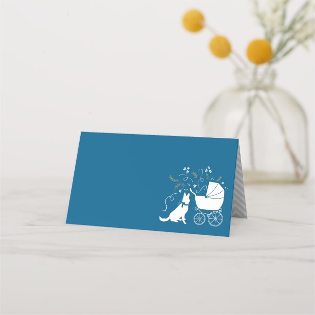 Carte De Placement Baby shower berger allemand (Devant)