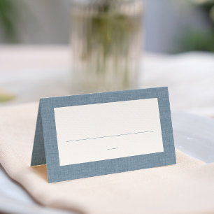 Carte De Placement Baby shower bleu chambray simple mignon