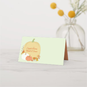 Carte De Placement Baby shower Citrouille d'automne