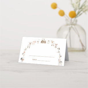 Carte De Placement Baby shower de Barnyard