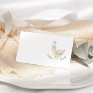 Carte De Placement Baby shower de boue bleu oie