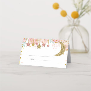 Carte De Placement Baby shower de scintillement or Place card