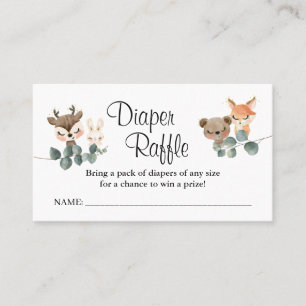 Carte De Placement Baby shower des billets de tirage au sort de Woodl