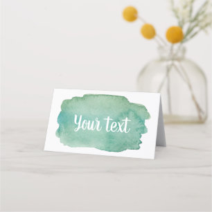 Carte De Placement Baby shower Dinosaure Aquarelle Verte