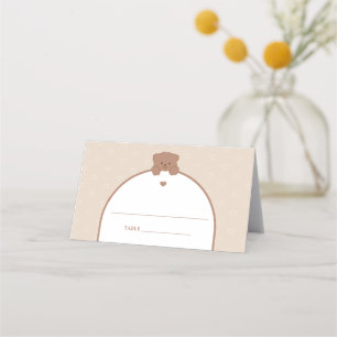 Carte De Placement Baby shower d'ours moderne minimaliste
