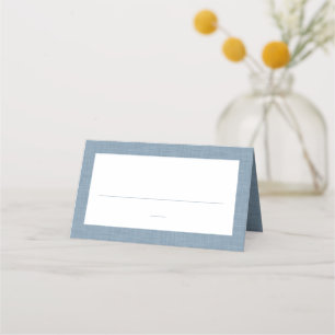 Carte De Placement Baby shower mignon simple cambray bleu