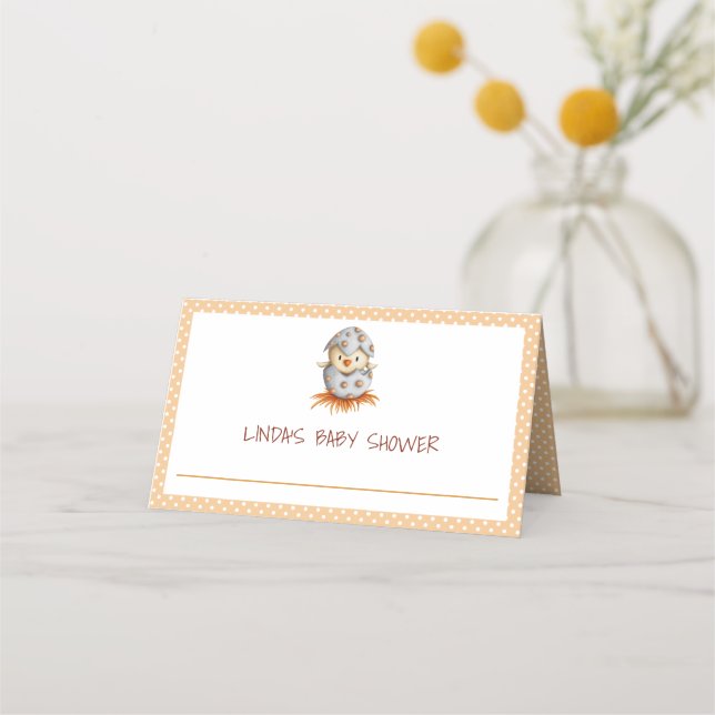Carte De Placement Baby shower neutre genre mignon (Devant)