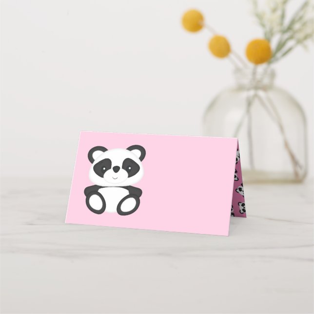Carte De Placement Baby shower Panda Bear (Devant)