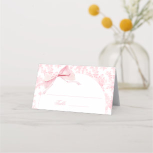 Carte De Placement Baby shower rose Floral Bow Numéros de tableau Ten