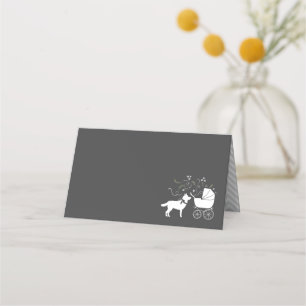 Carte De Placement Baby shower sibérien Husky