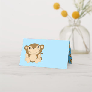 Carte De Placement Baby shower singe bleu
