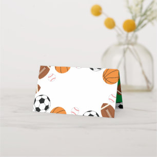 Carte De Placement Baby shower sportif