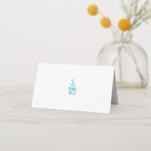 Carte De Placement Ball Blue, Medium Turquoise design décoratif (Devant)