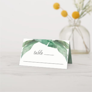 Carte De Placement Banane tropicale Feuilles Mariage ou banquet de fe