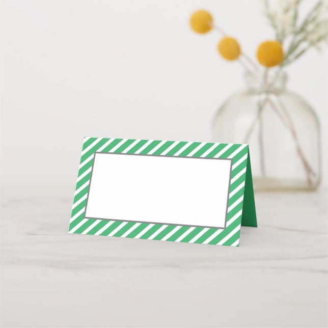 Carte De Placement BAR MITZVAH simple moderne bold bloc noir vert (Devant)