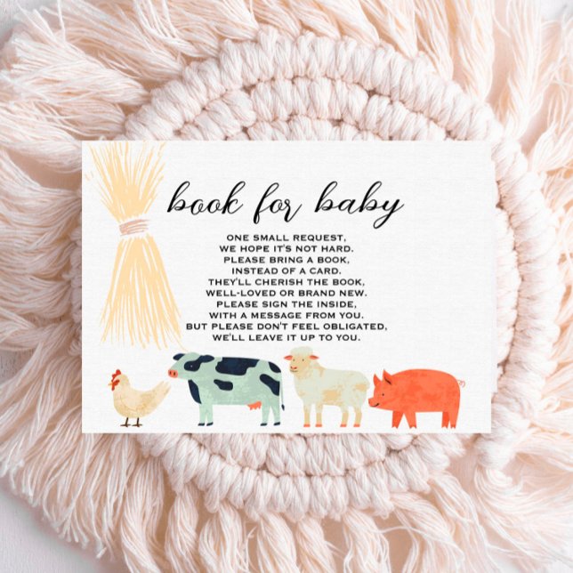Carte De Placement Barnyard Animals - Livre Pour Baby Insert Card (Créateur téléchargé)