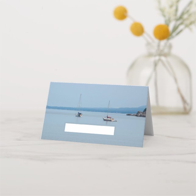 Carte De Placement Bateaux à voile sur la rivière (Devant)