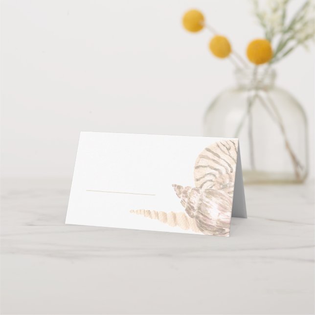 Carte De Placement Beachy Sea Shell Design Place Card (Devant)