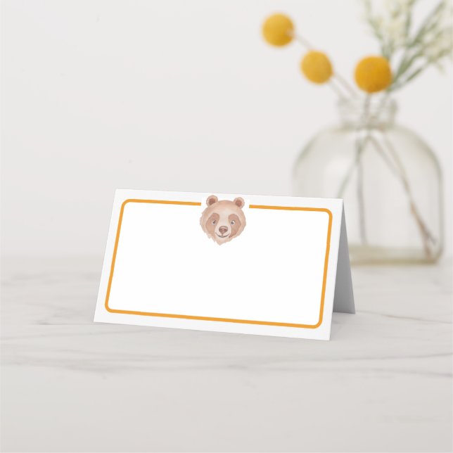 Carte De Placement Bear Birday Party Place Card - Teddy Bear Table (Devant)