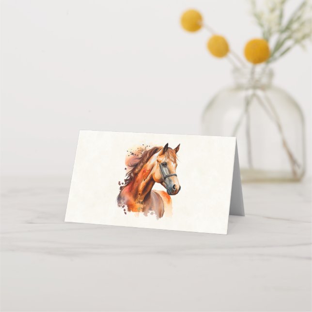 Carte De Placement Beau Sorrel Horse Portrait (Devant)
