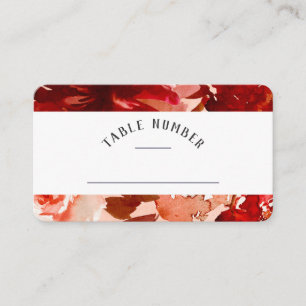 Carte De Placement Beauté Rustique Floral Cadre Siège Numéro de table