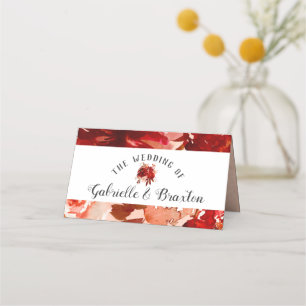 Carte De Placement Beauté Rustique Floral Cadre Siège Numéro de table